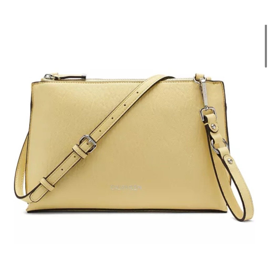 Calvin Klein Sonoma Lemon Yellow Crossbody Clutch Bag B000246